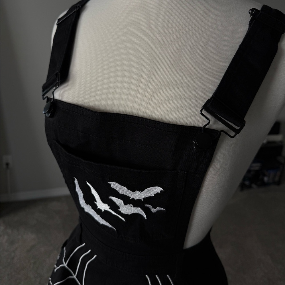 Hell Bunny Black Dress with White Embroidery - Picture 8 of 9